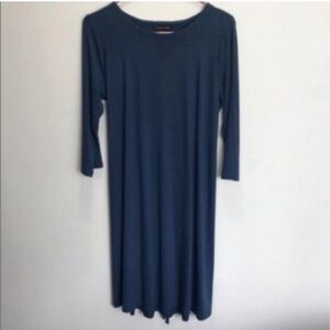 EILEEN FISHER Tie Back T-Shirt/Shift Dress Blue Sz S